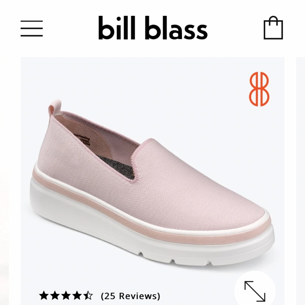 NWT Bill Blass Sutton sneaker never worn blush pink nude